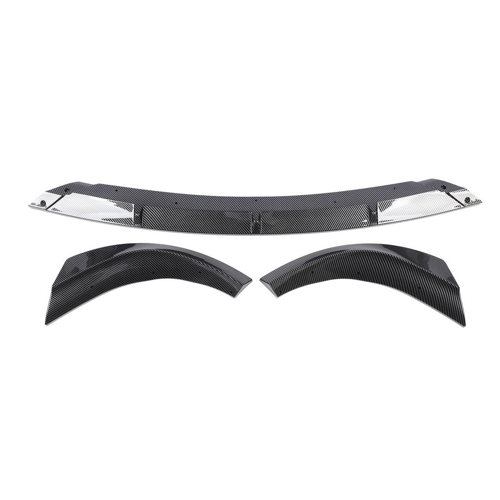 Front Bumper Lip Spoiler 3 Parts Lightweight Anti Scratch Sporty Look Decorative for  