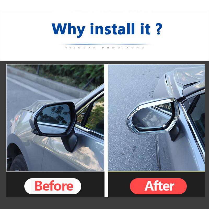 ABS Car Rearview Mirror Rainproof Eyebrow Rain Protector Cover For Toyota Camry 70 XV70 2018-  2022 2023 Accessories
