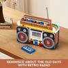 554pcs Retro Radio Building Block Toy|Creative Home Decorative Ornaments,Festival Party Assemblable Decorative Ornaments Gift,Mixed Color,ABS Material