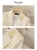 Chaqueta Rosa de Manga Tres Cuartos con Cuello de Solapa para Mujer - Estilo Profesional y Casual para Primavera, Verano y Otoño