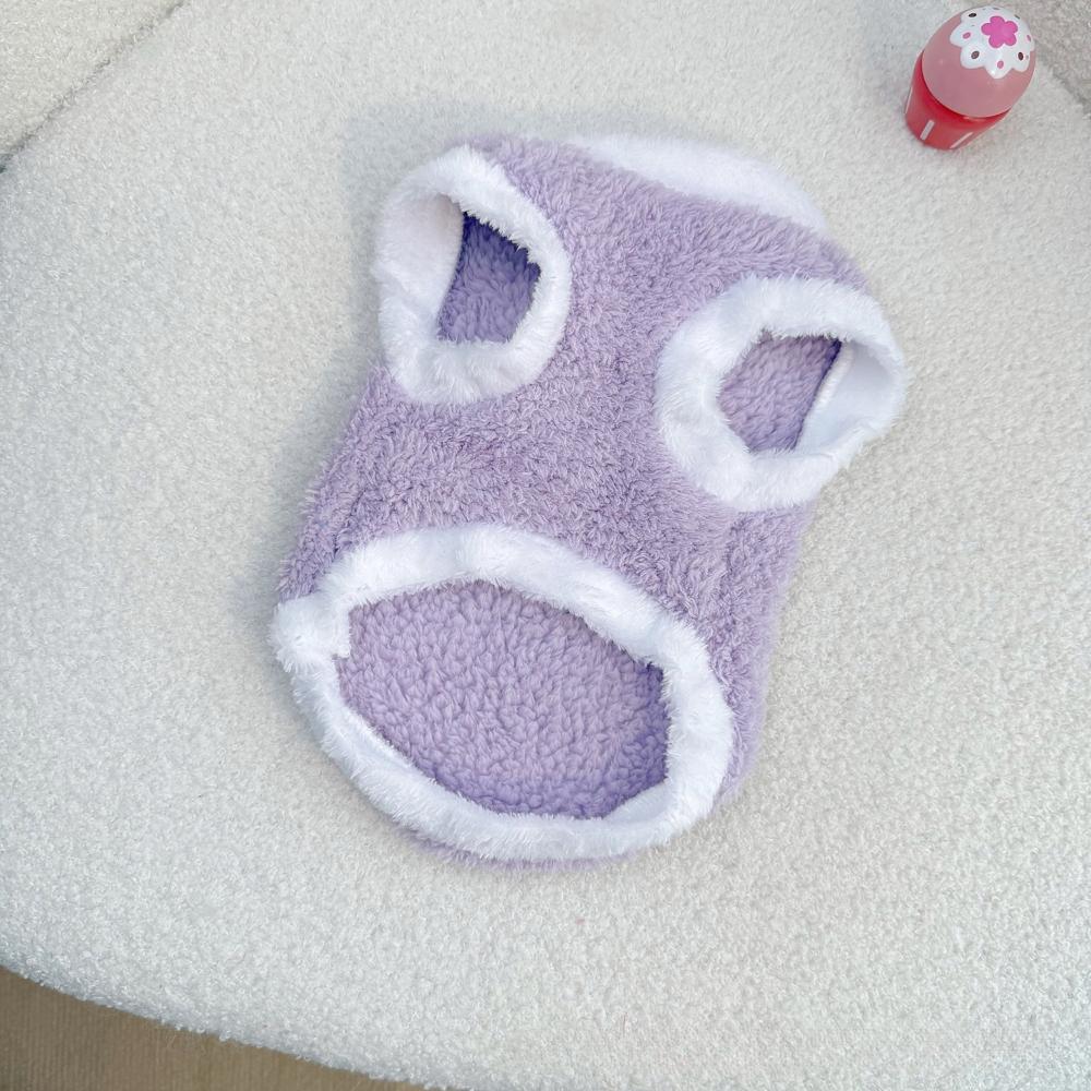 3D Lion Plush Pet Vest Double Sided Fleece Thickened Warm Winter Cats Dogs Apparel Cute Vest for Puppy Small Medium Dog