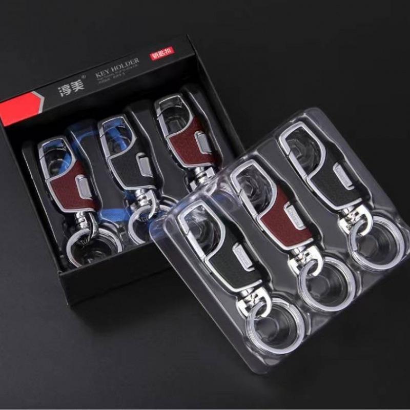 Porte-clés Premium en Acier Inoxydable pour Homme avec Clip Ceinture à Ouverture par Pression Unique