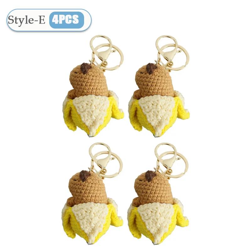 1-10PCS Capybara Crochet Doll Ornament Crochet Positive Energy Dolls Handmade Toy Desk Office Room Decoration Christmas Gifts