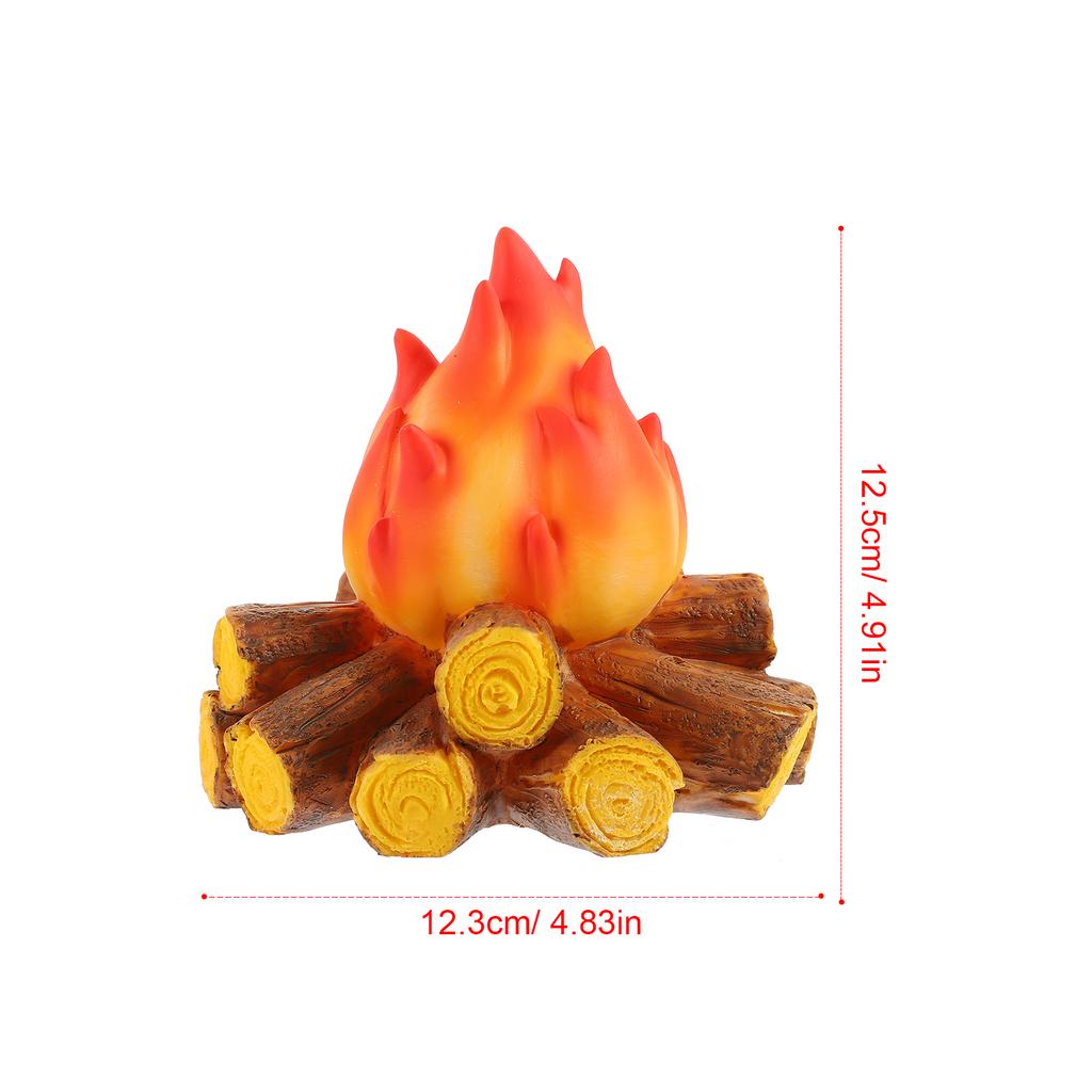 LED Simulated Firewood Flame Lamp Christmas Halloween Outdoor Camping Decor Ornaments Artificial Campfire Lamp LED Night Light