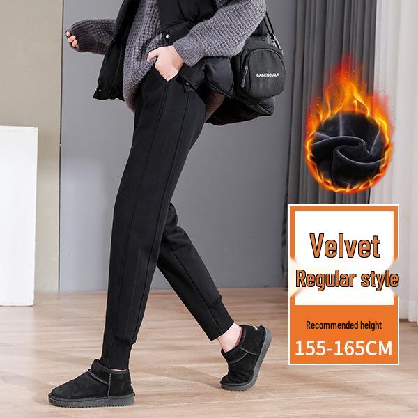 Unisex Lambswool Jogger Pants for Kids – High Waist, Thickened, Plus Velvet, Warm and Casual for Autumn and Winter.