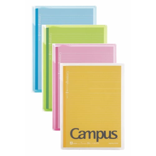 KOKUYO Campus Cover Note with Print Storage Pocket No-623A 4 Color Set