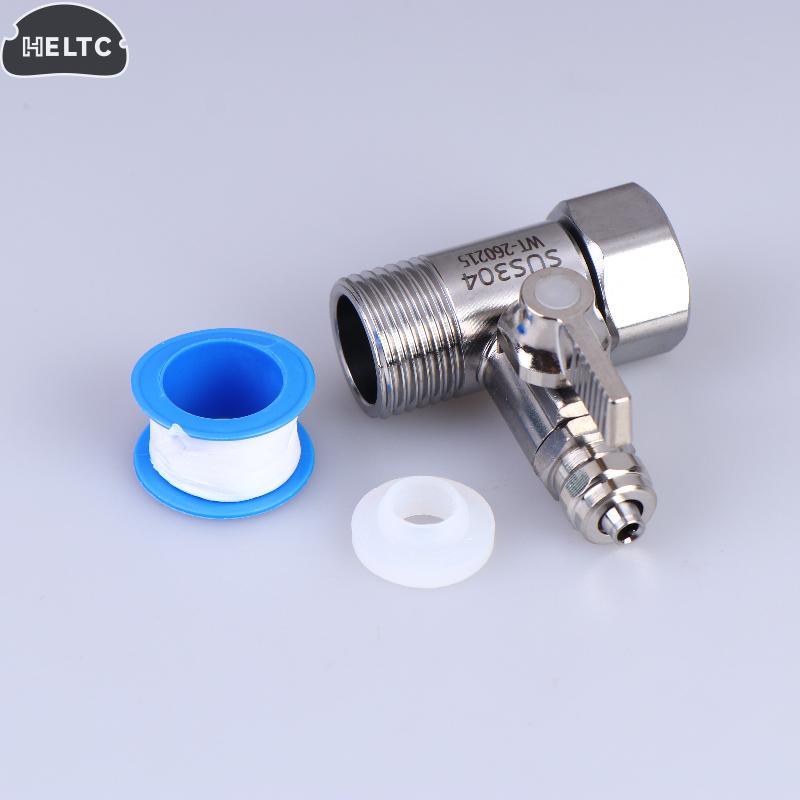 Water Filter Adapter 1/2 To 1/4 3/8 With Shut Off Tee Ball Valve Reliable Connection for RO System Home Kitchen
