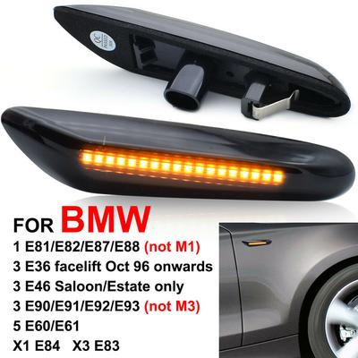 2 pezzi 12V LED indicatore laterale indicatore di direzione fumo per BMW E90 E92 E60 E87