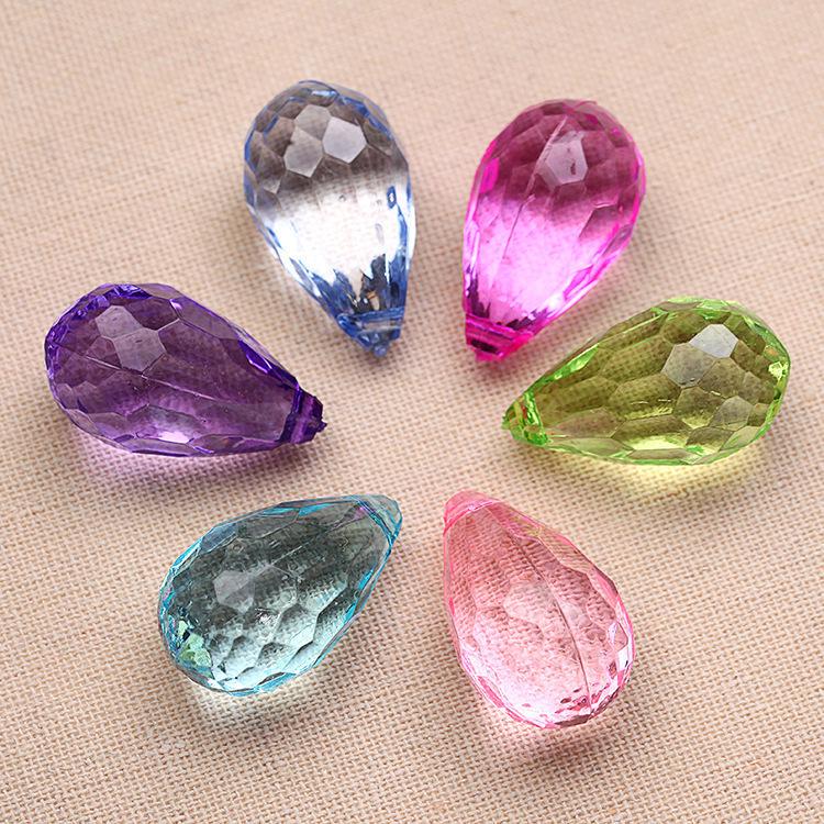 13x24mm Transparente Acryl-Wassertropfen-Perlen für DIY-Schmuck & Perlen-Türvorhänge