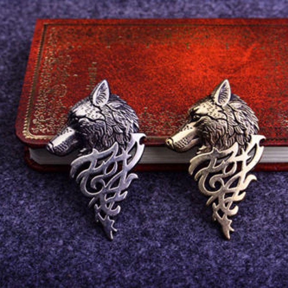 Klasse Mote Vintage Punk Lapel Badge Pin Wolf Brosje Suit Krage