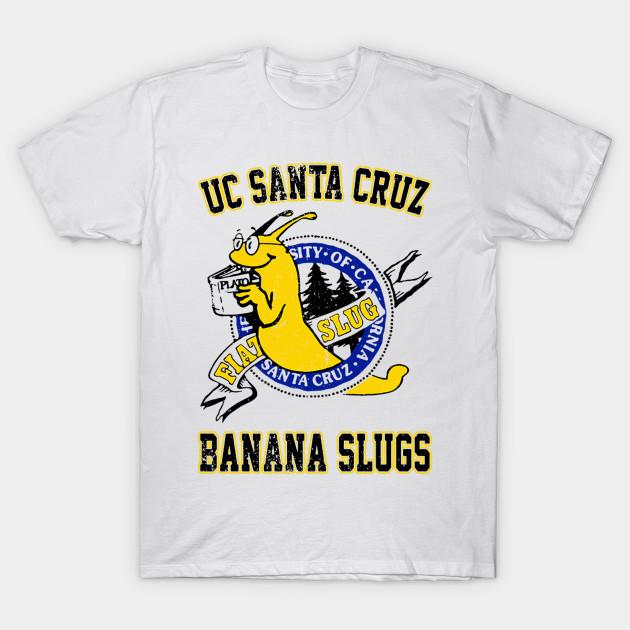 Men Black Print T-shirt Vintage Banana Slugs No-Cut Transfer Paper Print Cotton Tshirt L белый