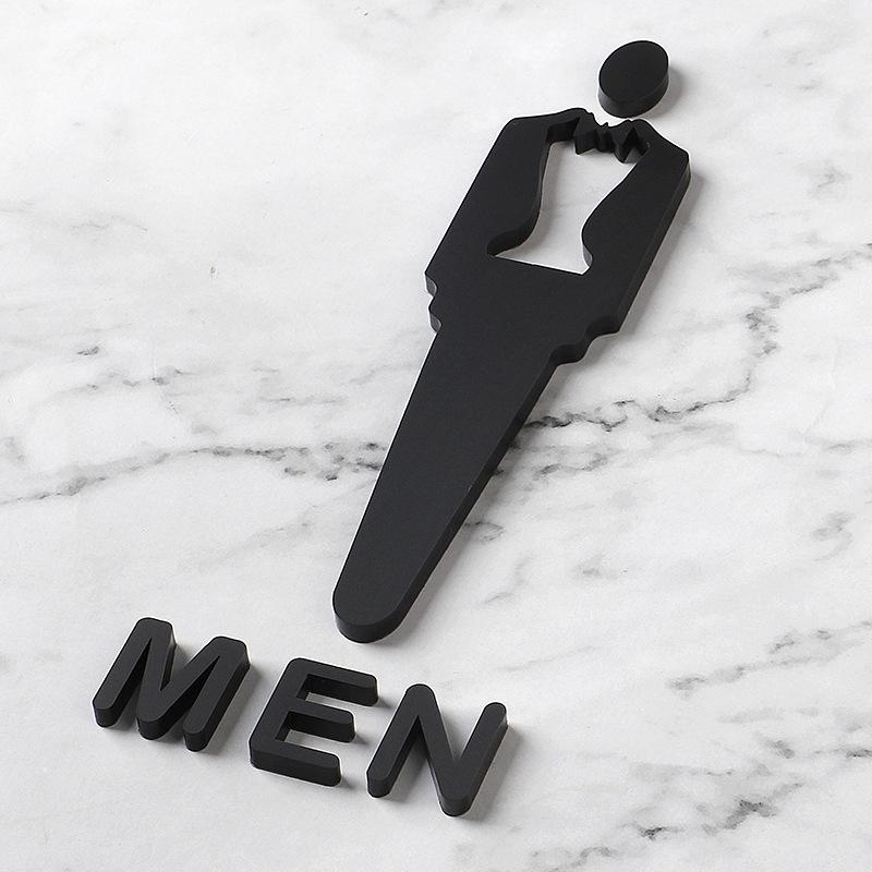 

Акриловая дверь для ванной комнаты стереоскопический узор мужские и женские знаки для ванной комнаты знаки для общественного туалета