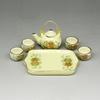 Miniature Teaware Set Model For Children And Collectors With Blue White Porcelain Teapot Cup Tray Doll House Furniture
