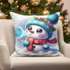 Home Decor Christmas-Themed Cute Pillow Covers Suitable For Sofa Bedroom Car Pillow Cover Cushion Rectangular Back Cushion