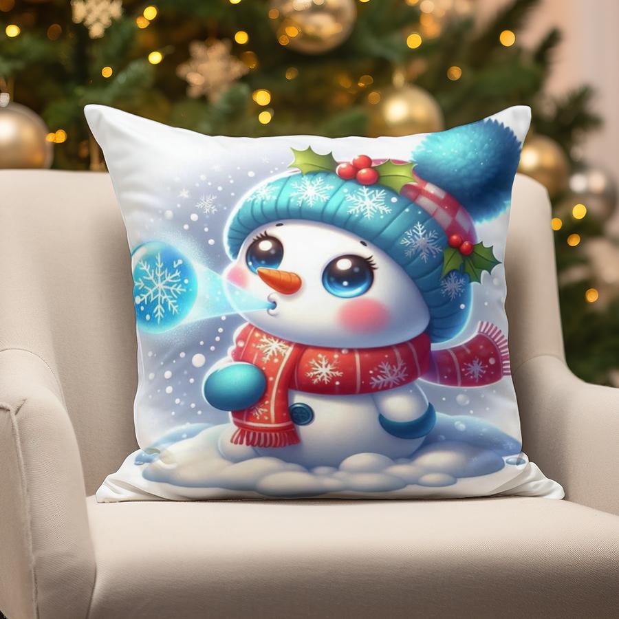 Home Decor Christmas-Themed Cute Pillow Covers Suitable For Sofa Bedroom Car Pillow Cover Cushion Rectangular Back Cushion