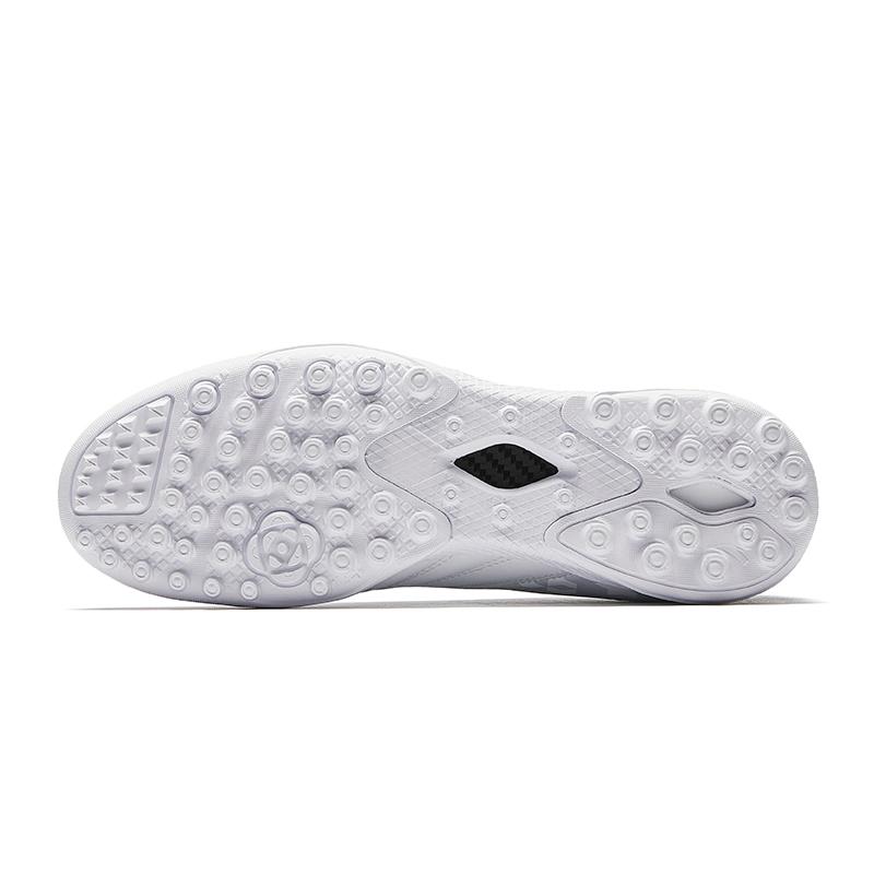 Anta Professional Training TF (Rubber Studs) Non-Slip Durable Football Shoes Men Football Shoes White Gray 412511121-1