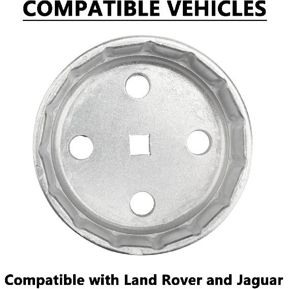 Heavy Duty 90.2Mm 15Flutes Oil Filter Wrench Compatible With Land Rover And Jaguar - Fits 3.0L & 5.0L Gas Engines