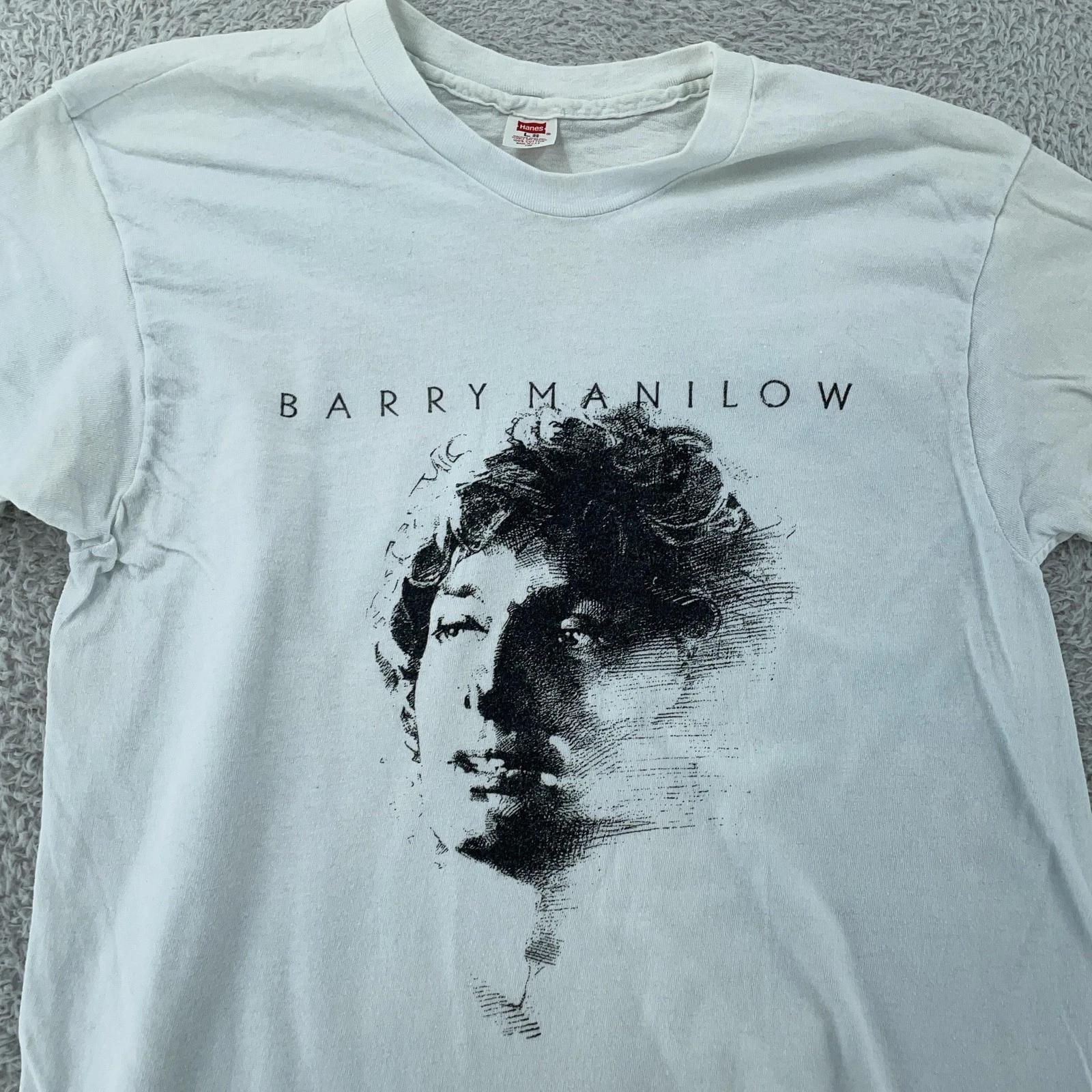 Distressed Vtg 80s Barry Manilow T-Shirt XS If I Should Love Again Album Art S