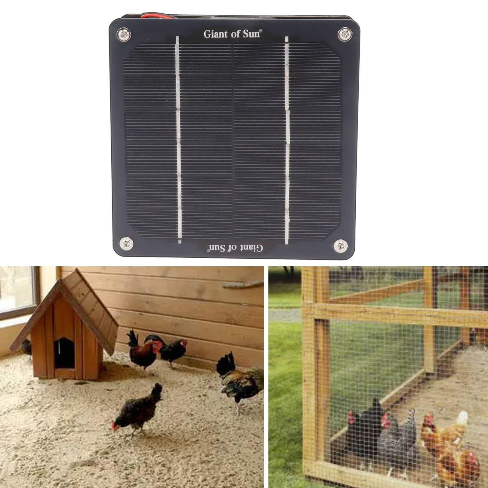 

Solar Powered Fan Exhaust Greenhouse Household for Chicken Coop, ,