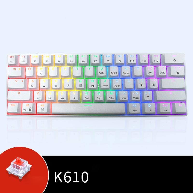 Ergonomic 61keys Optical Yellow Blue Red Switch Rgb Colorful Gaming Mechanical Keyboard Rgb Colorful Gaming Mechanical Keyboard