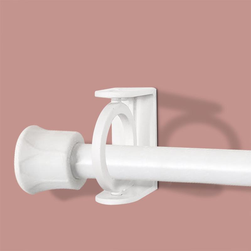Steerable ring telescopic rod hook bracket Rotary hook No punching Curtain rod support rod fixing bracket