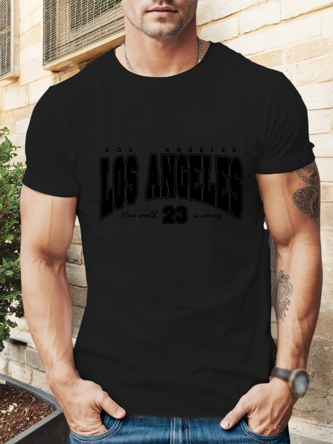 Los Angeles Graphic T-shirt - Lightweight Summer Tee with Bold City Name Print XXXXL