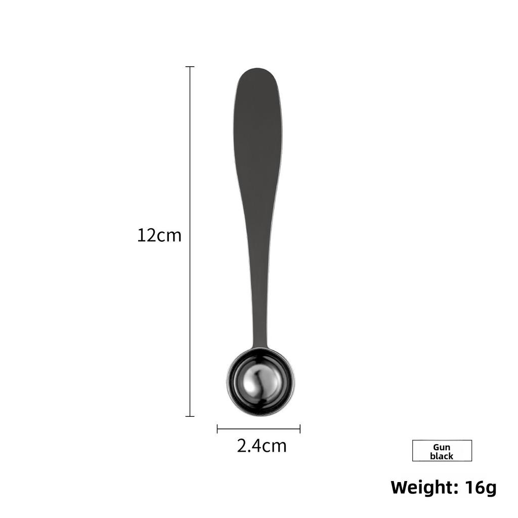 4g Stainless Steel Measuring Spoon, Ins Style Integrated Powder Scoop for Coffee Milk Tea Baking Kitchen Seasoning Tools