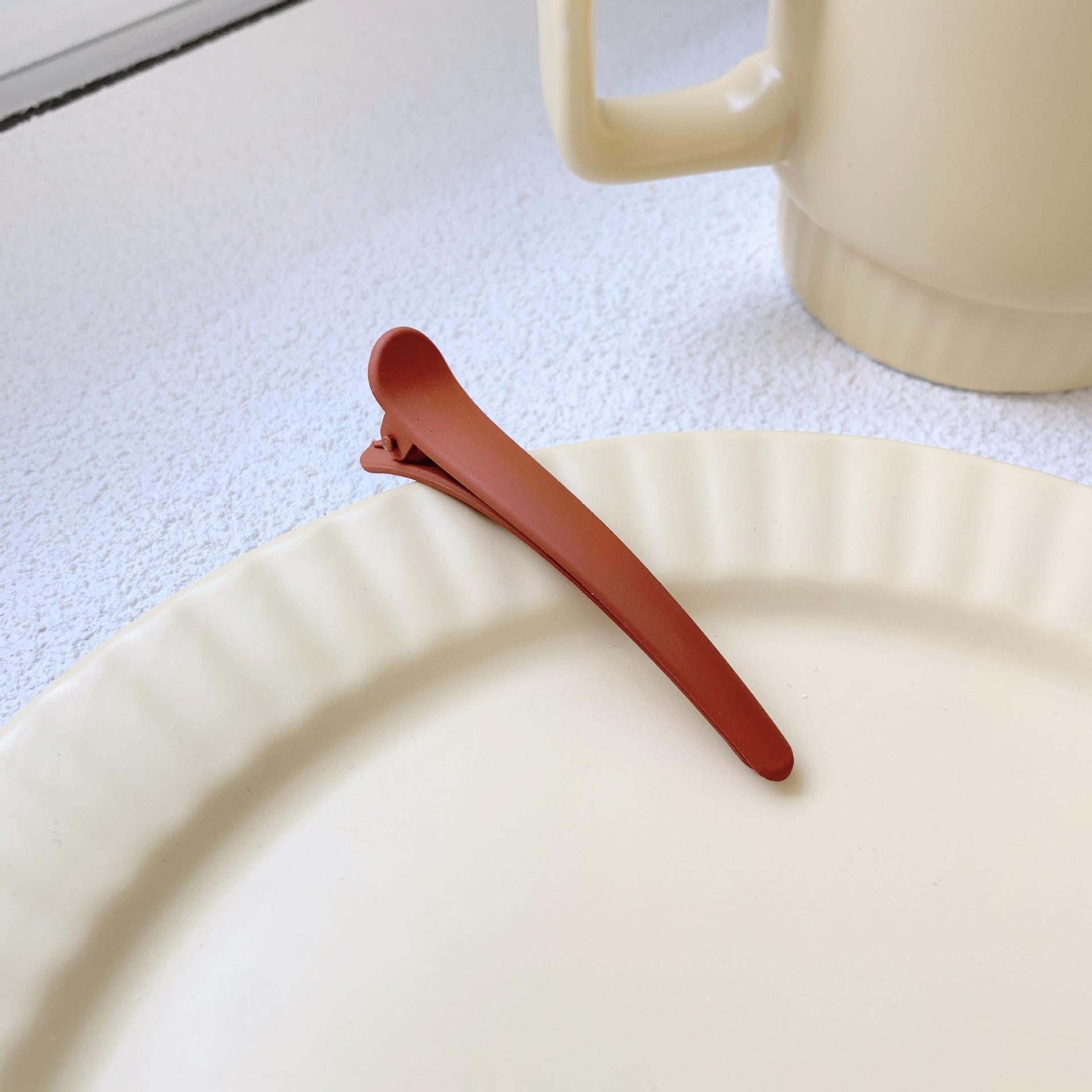 

Заколка для волос Ins Wind, заколка для волос с матовым утиным клювом, заколка для края, заколка для челки, простая женская бесшовная заколка для волос, корейские аксессуары для волос, заколка 8cm