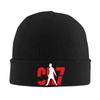 Soccer Legend  CR Knitted Hat for Women Unisex Skullies Beanies Winter Hats Acrylic  Warm Melon Cap