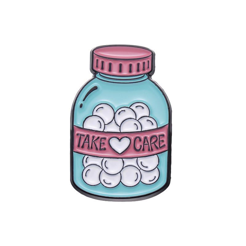 Alloy Brooch Personalized In Fun Cartoon Candy Bottle Design For Stylish Wear