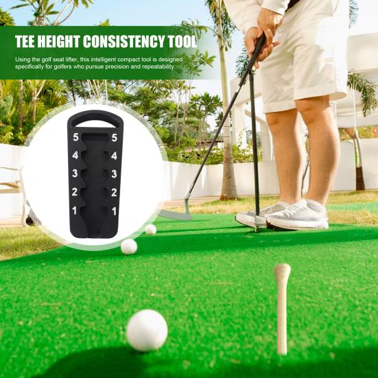 Nastavovač výšky golfového týčka 5 nastavení Přesně nastavitelný Setter výšky golfového týčka Nástroj pro elevaci týčka pro venkovní golfový trénink pro konzistentní švihy