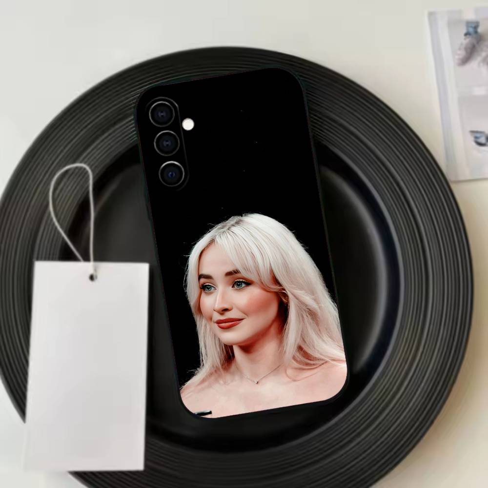 American Gen Z Pop Singer S-Sabrina Carpenter Phone Case For Samsung GalaxyA73,A72,A71,A70,A53,A52,A51,Soft Silicone Black Cover