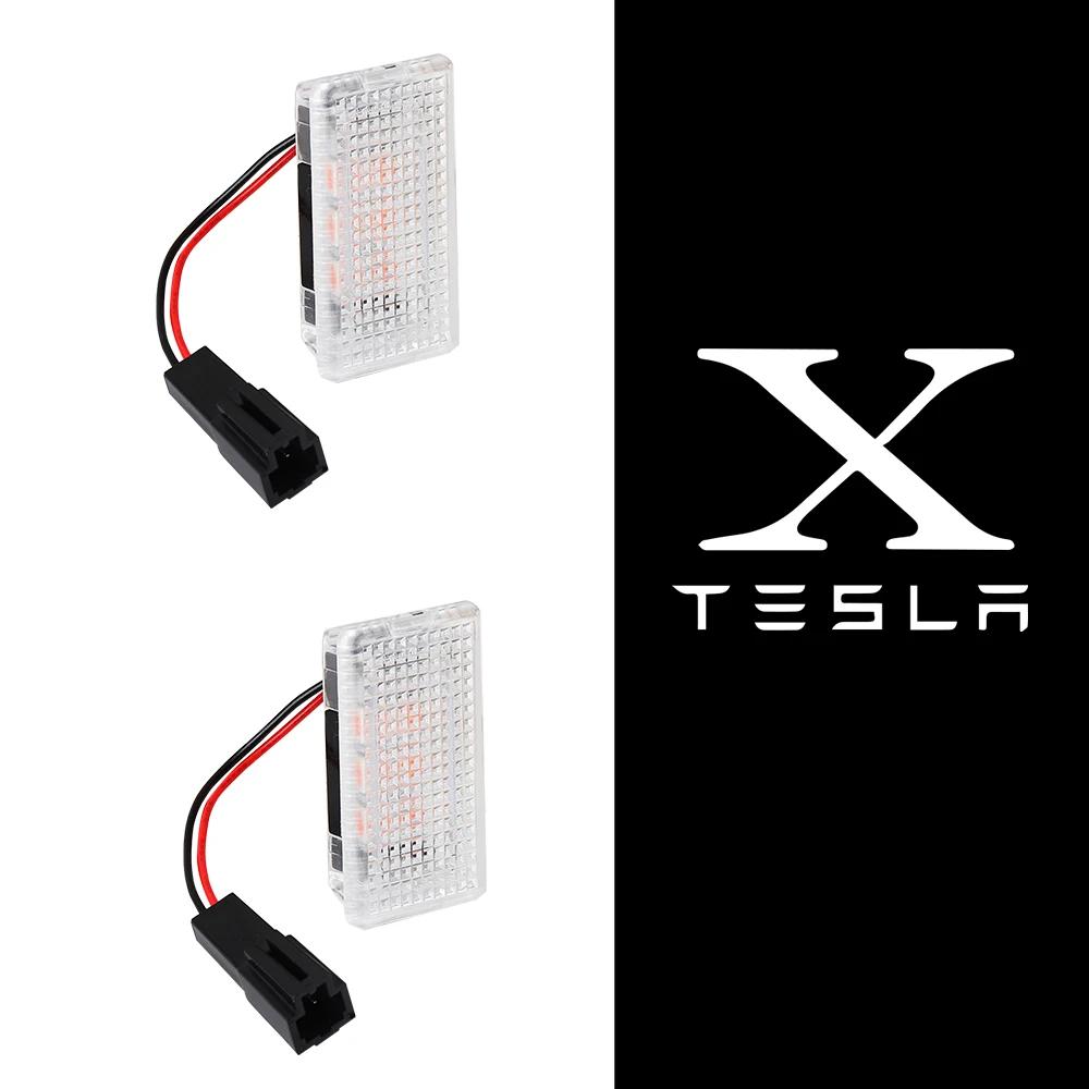 Car Sticker 2025 Hot Car Door LED Logo Projector Puddle Light Welcome Light Laser Projector Auto Accessories For Tesla Model Y M