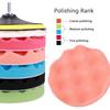 7Pcs 7"Car Polishing Pads Woolen Buffer Adhesive Backer Pad Waxing Compound Tool
