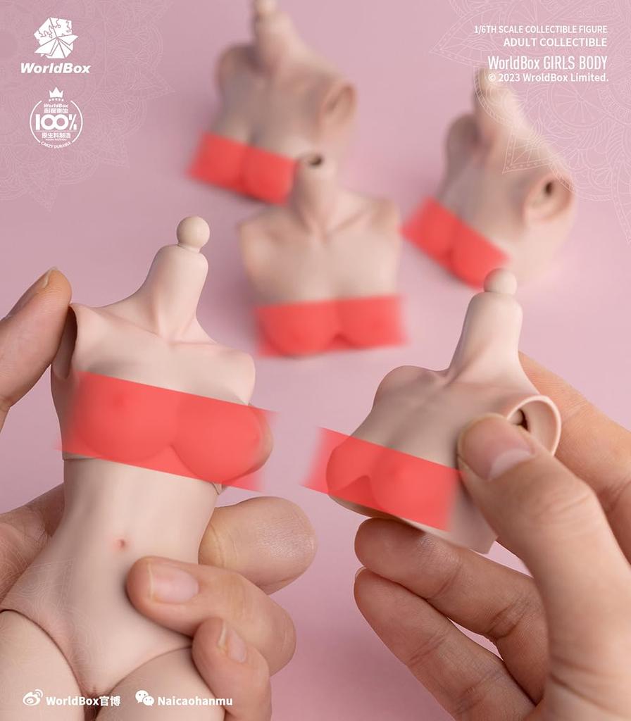 Toys Hobbies Scale Action Figures for Worldbox AT202 and AT203 Pale Skin Female Large Bust Parts Not & [TOYBARJAPAN] 1/6 AT201, E-Cup (Body Included)
