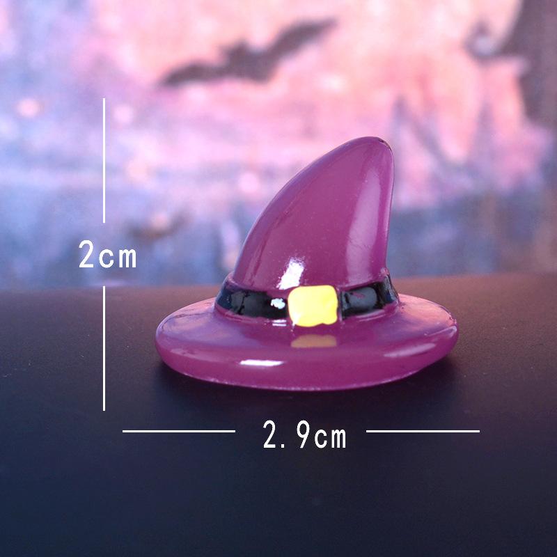 

Halloween Cartoon Luminous Witch Ghost Miniature Figurine Pumpkin Ghost Luminous Resin Crystal Ball Decor Crafts Small Ornament