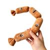 Simulated Sausage Plush Chew Toy Chew-Resistant & Self-Play Dog Squeaking Toys for Puppy and Medium Dogs Daily Playing Use