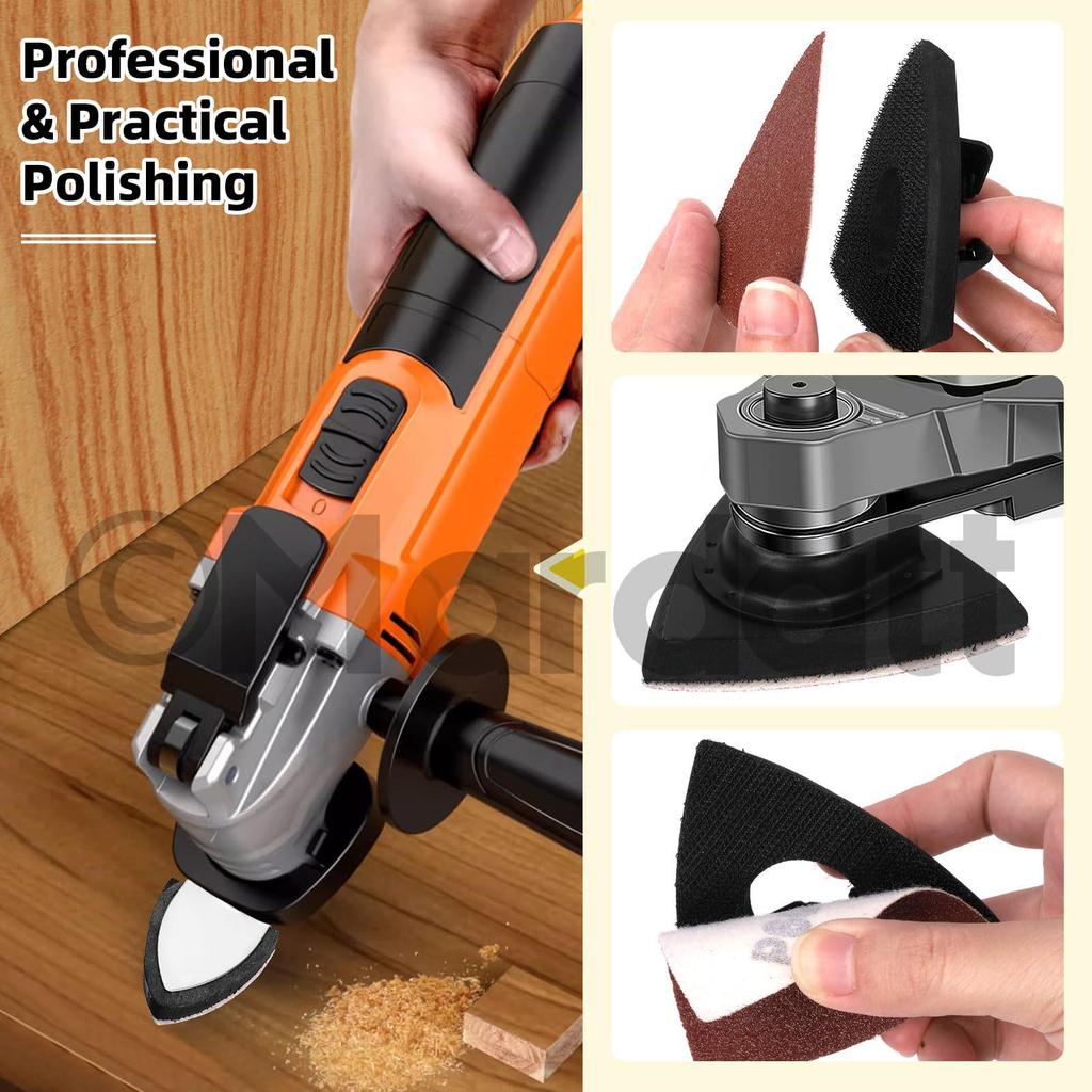 156-Piece Triangle Sandpaper & Oscillating Saw Accessories Set for Grinding, Polishing & Quick Release