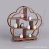 Vintage Bogu Rack Cartoon Mini Colored Birds Doll House Plum Blossom Display Rack Resin Crafts Animal Toys
