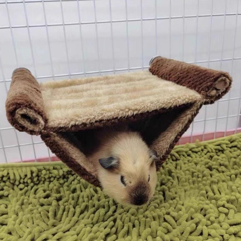 Warm Pet Hammock Double-layer Jumping Platform Pet Sleeping Bag Hanging Nest Bed Small Animal Cage