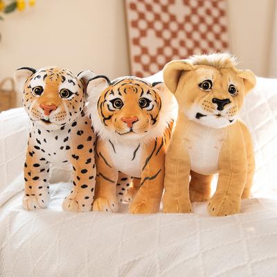 Simulation Tiger Leopard Löwe Puppe Plüschtier Stoffpuppe Zoo Souvenir Puppe Lagernd