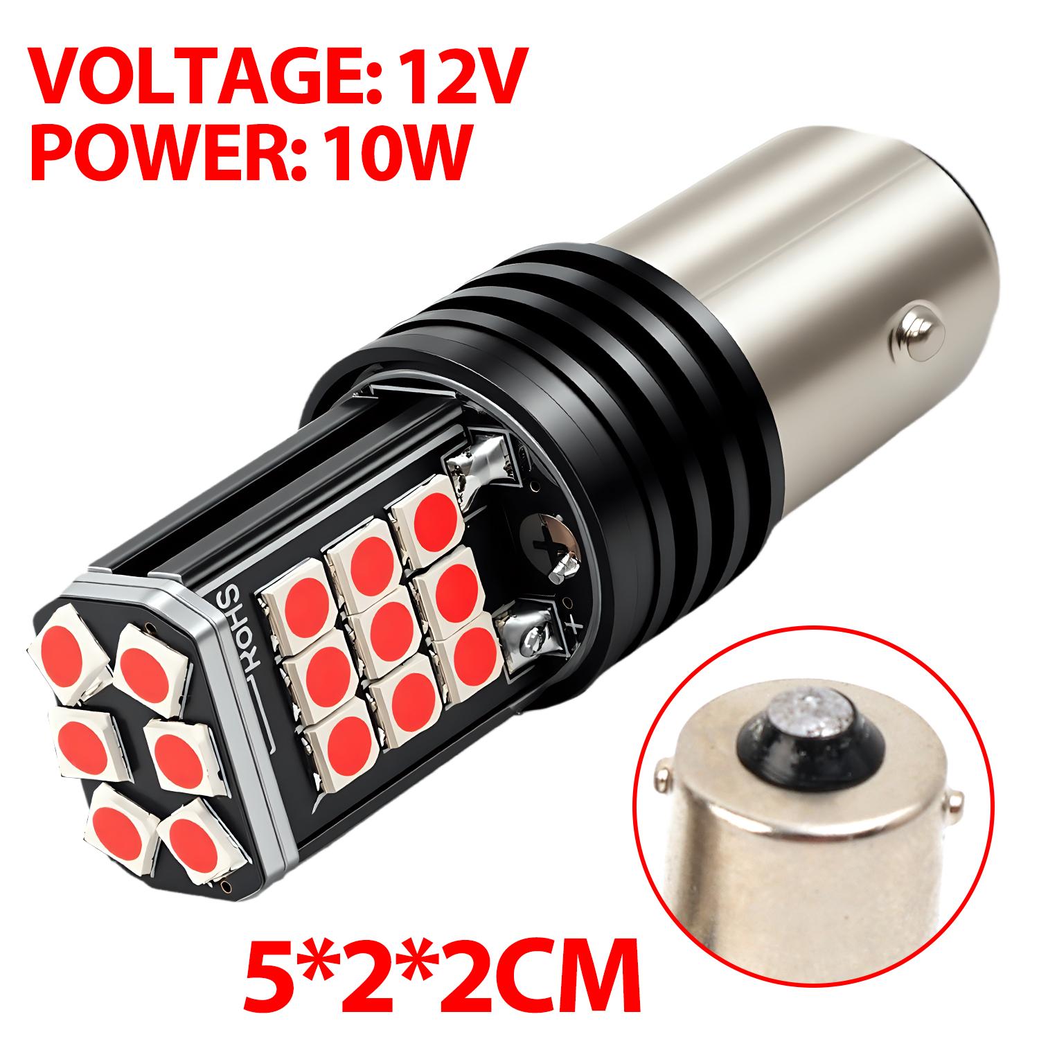 

Super Bright 1157 1156 BAY15D P21/5W LED Brake Light Bulb Canbus Error Free Red Strobe Flash Car Tail Turn Signal Lamp 12V
