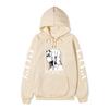 Zero Two Side Profile Anime Hoodie Japanese Letter Print Black Casual Long Sleeve Hooded Sweatshirt Pullover