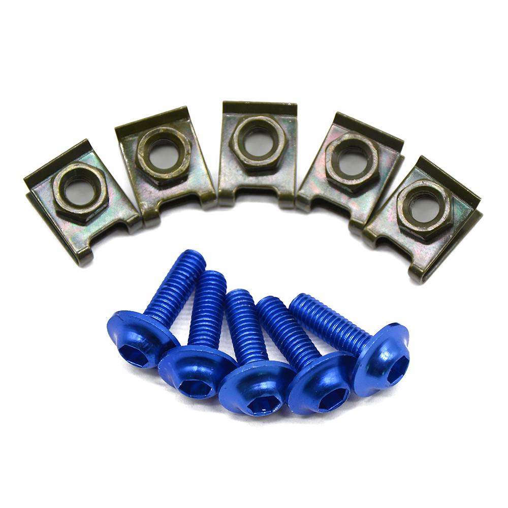 

Для SUZUKI SV 650 sv650 sv650s aprilia pegaso TL1000S 5 шт. 6 мм корпус мотоцикла с винтами синий