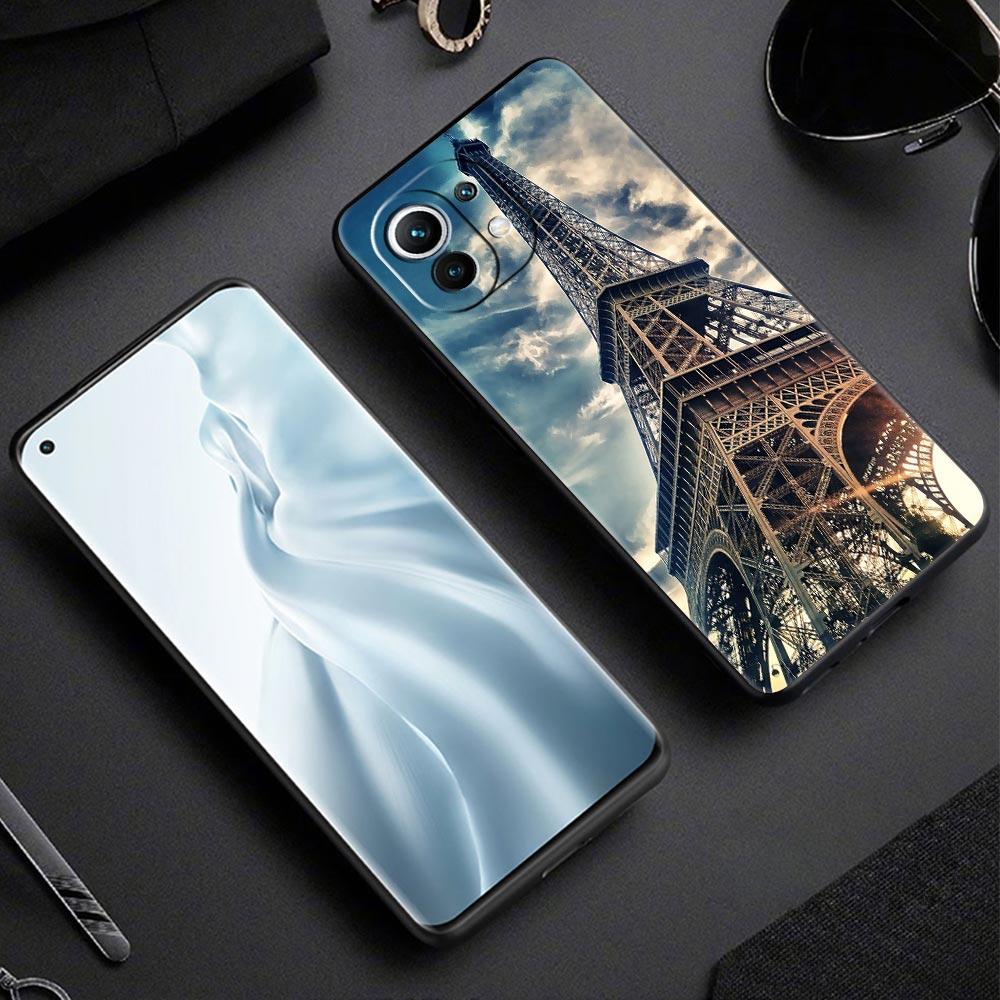 Phone Case For Xiaomi Mi 15 14 13 12 11 Lite 14T 13T 12T 11T Pro Poco X7 X6 X5 X3 Pro F6 F5 F4 Cover Red Umbrella Eiffel Tower