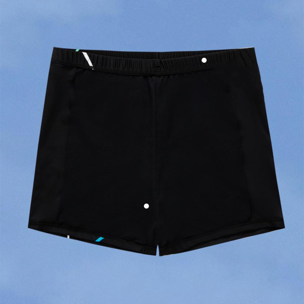 Men Swimming Short Pants Elastic Waist Soft Quick Dry Breathable Slim Fit Printed Color Matching Mid Waist Bathing Boxers Surfing Wat