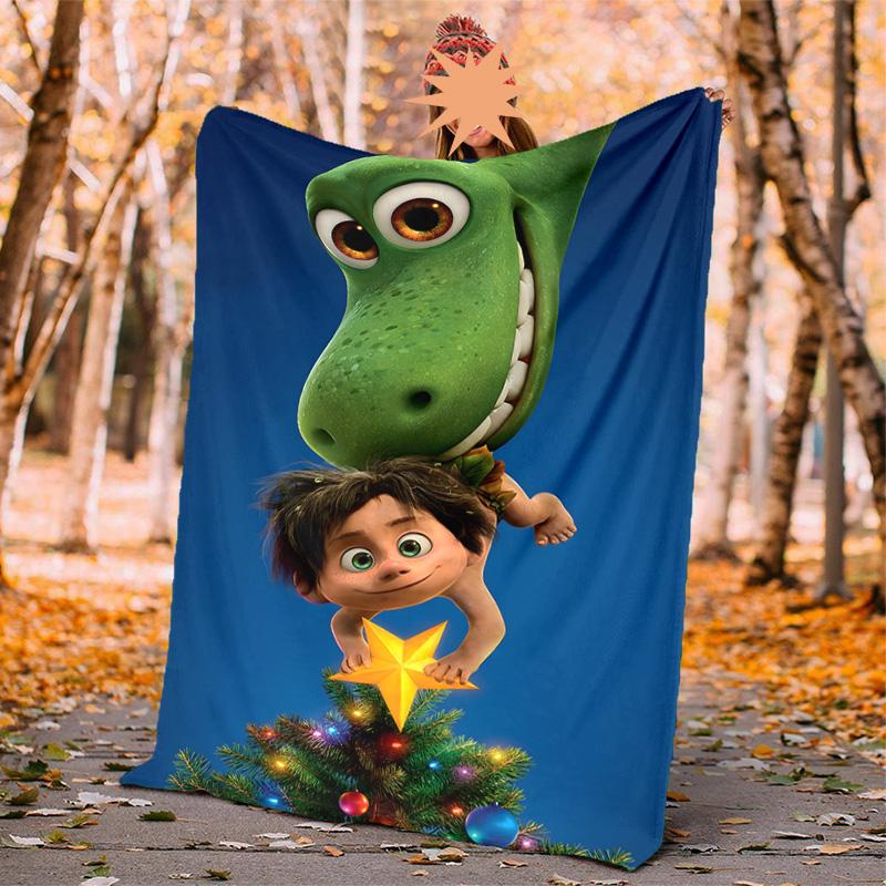 Good Dinosaur Flannel Blanket Soft Warm All-Season Throw, Design for Camping, Car Travel, Hiking Sofa, Bed, Office Perfect Gift for Parties