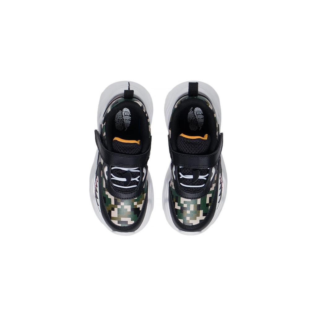 Li Ning Childrens Flying Disc Comfortable Non-Slip Shock Absorbing Casual Shoes Kids Casual Shoes Black Green YKNS082-17