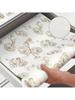 Gold Rose Print Non-Adhesive Drawer Liner: Made Of EVA Material, Removable Kitchen Cabinet Drawer Mat
