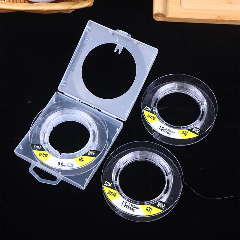 Pure Carbon Fishing Line 50M 0.4Mm-1.5Mm Sinking Line Carbon Fiber Leader Fishing Line Invisible Power Fishing Accessories